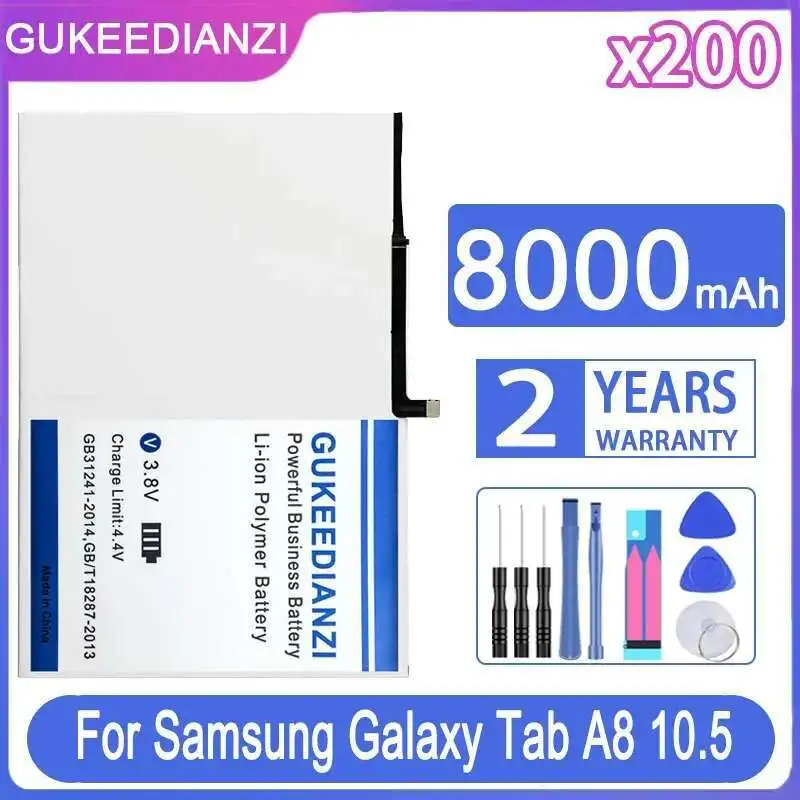 

Reliable Power Supply Tablet Battery 8000Mah For Samsung Galaxy Tab A8 10.5 SM-X200 SM-X205 HQ-6300SD HQ-6300NA X200