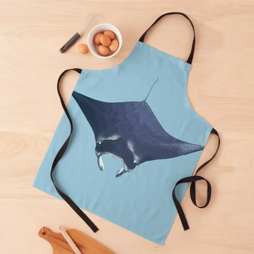 

Manta Ray Color Print Apron Kitchen Front Cute Kitchen Apron