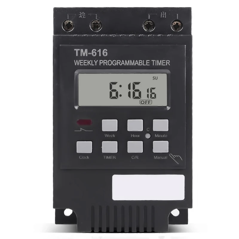 1/2PCS Digital Timer Din Rail Mount Control Time Tm616 Heavy Load 220v 230v Switch Timer Switch Switch Relay 30amp