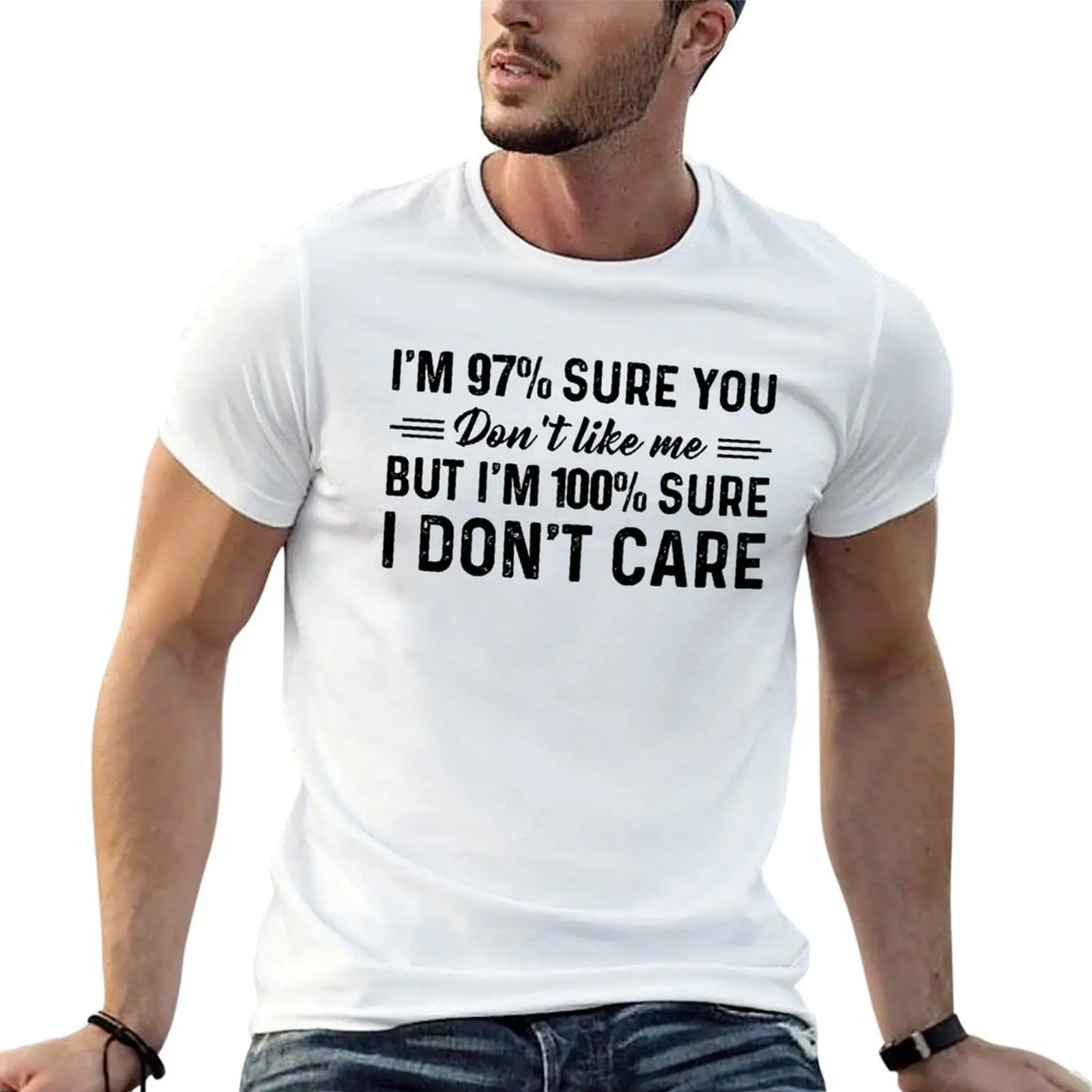 

I'm 97% sure you don't like me but i'm 100% sure T-shirt plus size tops new edition mens t shirt