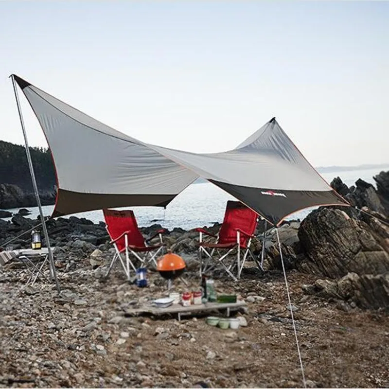 

Waterproof Camping Sun Shelter Outdoor Tarp Quick Setup UV Protection Beach Backyard Picnic Activities Hiking Sun Shelter