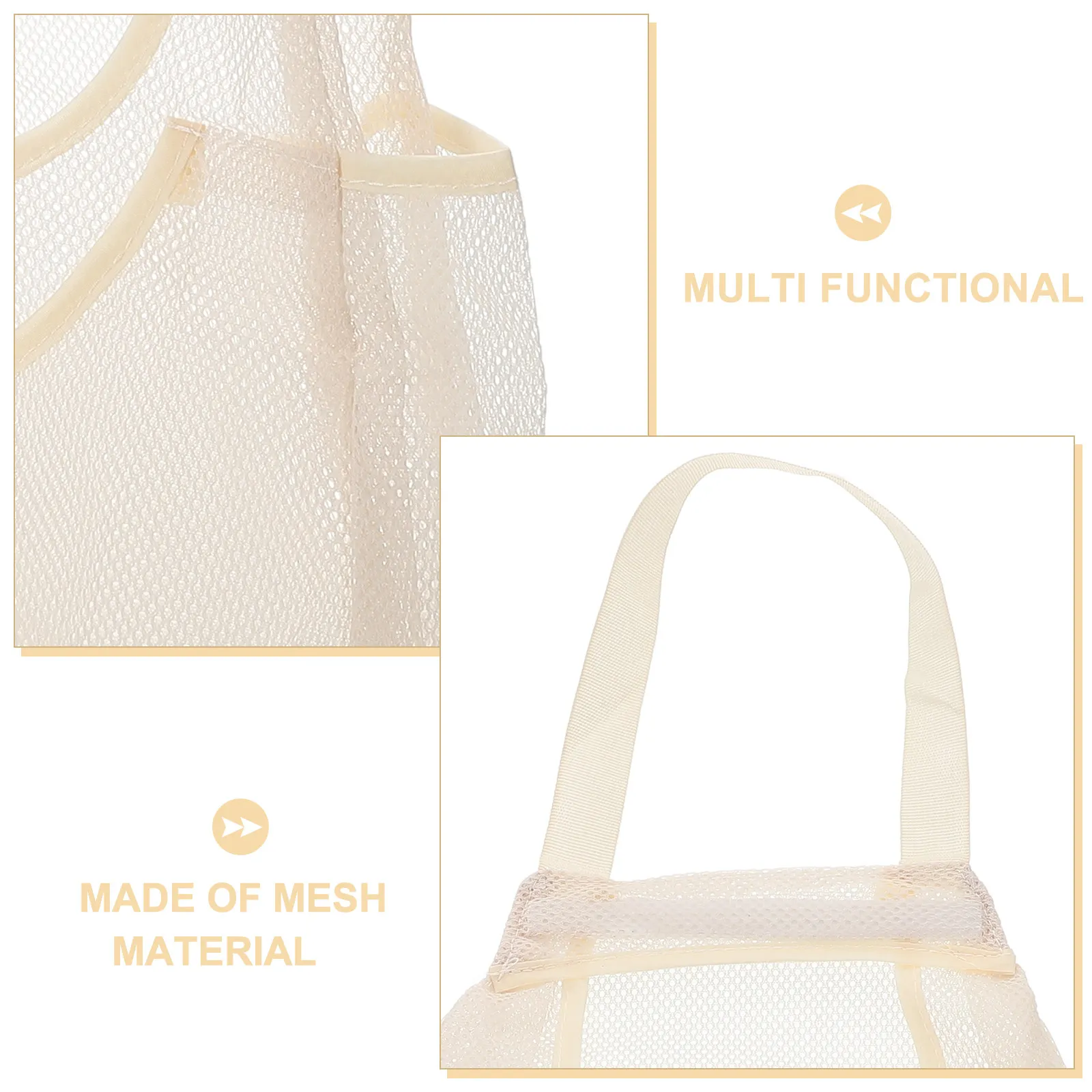 Reusable Hanging Storage Mesh Bags Breathable Multipurpose for Kitchen Bathroom Fruit Vegetable Garlic Onion Potato Tote view 4