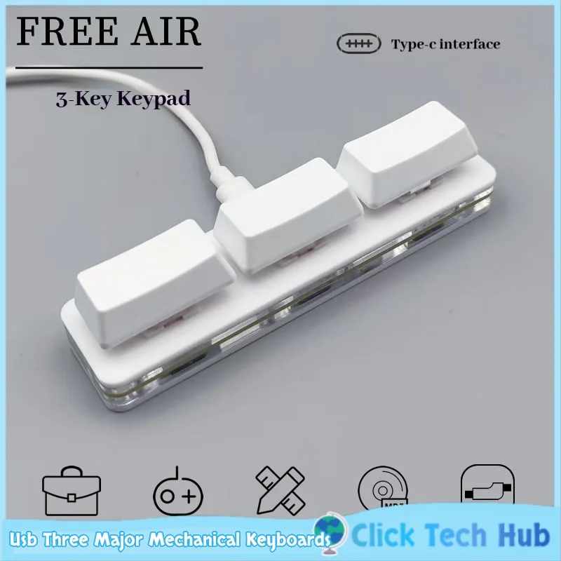 Usb Three Major Mechanical Keyboards 3 Keys Hot Swappable Wired Return Space Live Streaming Office Games Custom Keyboard