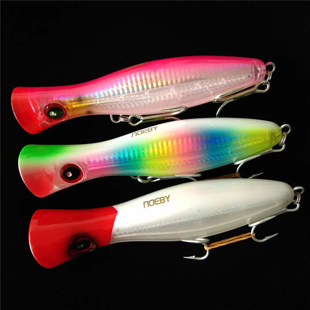 3pcs Big Popper Wobbler Hard Isca Artificial Topwater Fishing Lure 12cm 40g Long Shot Crankbait Fishing Bait Pike Bass Leurre