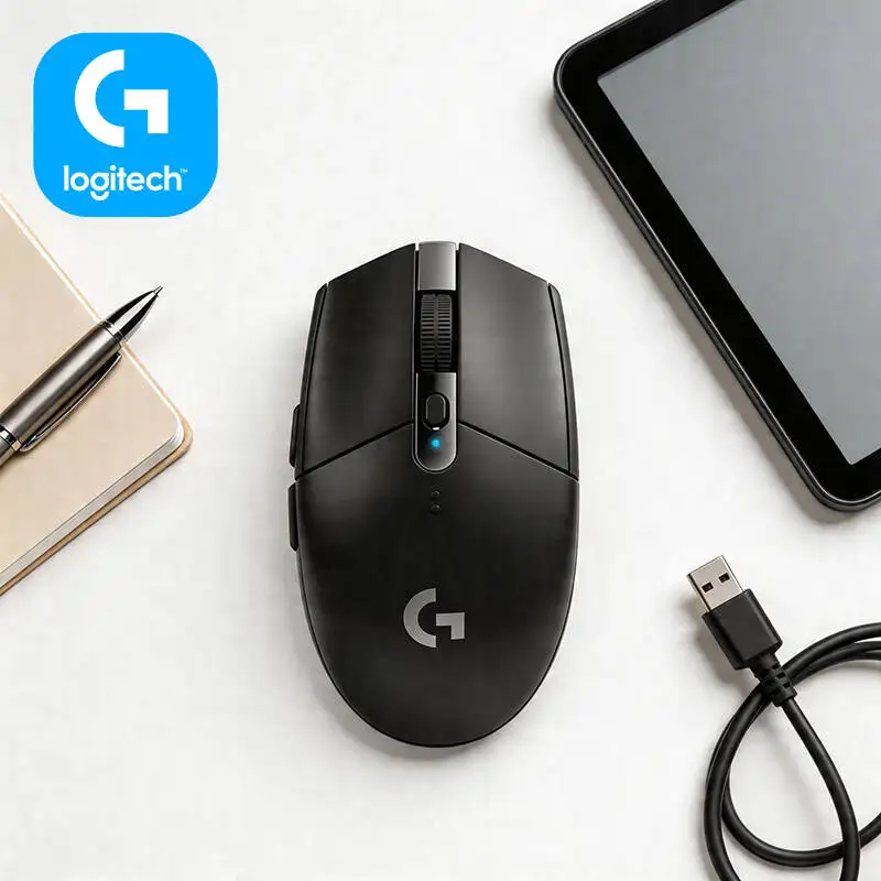 

Беспроводная игровая мышь Logitech G304 с сенсором HERO 12000 DPI, LIGHTSPEED, 1 мс, 9 месяцев автономной работы, точное движение курсора, для геймеров