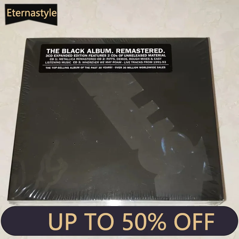 

Famous Heavy Metal Rock Bands "The Black Album" 3CD Deluxe Edition, Black Snake Reprint 3CD Set Music Record Walkman Music Gifts