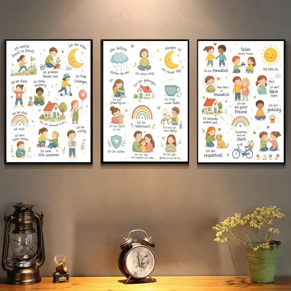Kids Room Affirmation Poster sticky wall waterproof home living room bedroom bar aesthetic decoration