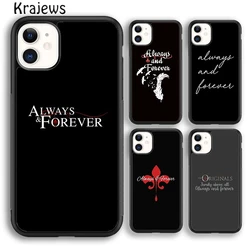 Krajews The Vampire Diaries Always And Forever Phone Case For iPhone 16 15 SE2020 14 6 7 8 plus 11 12 13 pro max coque Fundas