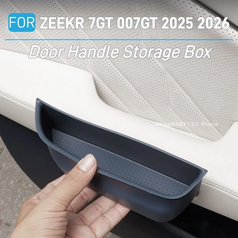 For ZEEKR 007 / 007GT Inner Door Handle Protective Pad Door Storage Box Mat Anti‑Scratch Non‑Slip Car Interior Accessories