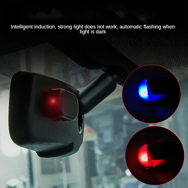 1Pcs Car Fake Security Light Solar Powered Simulated Dummy Alarm Wireless Warning Anti-Theft Caution Lamp LED Breathing Lights