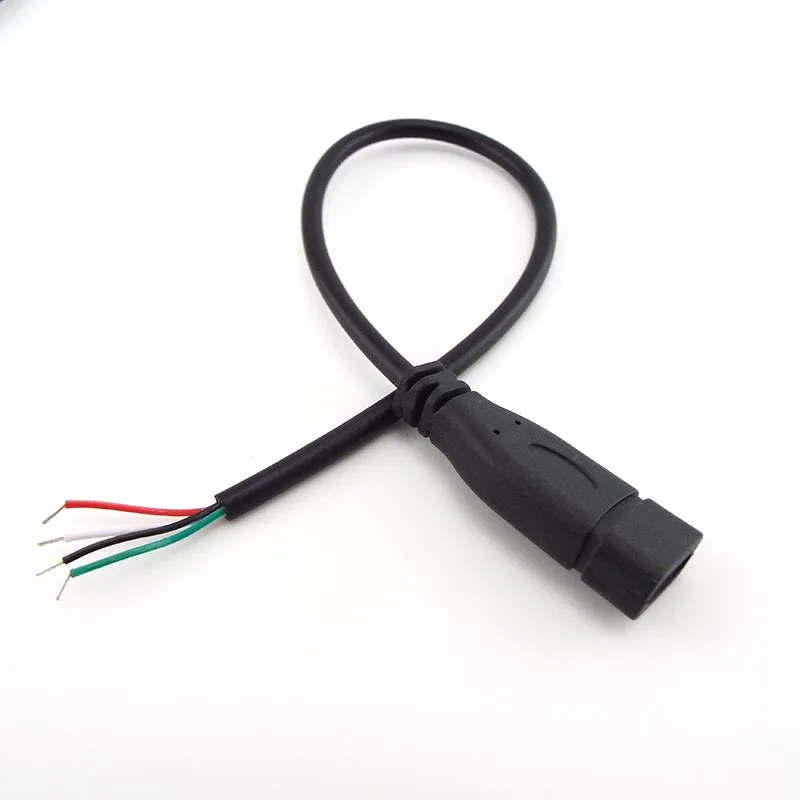 1/5pcs Micro USB 2.0 A Female male Jack charging Connector cable 4 Pin 2 Pin 4 Wires Data Charge Cord DIY for Android interface