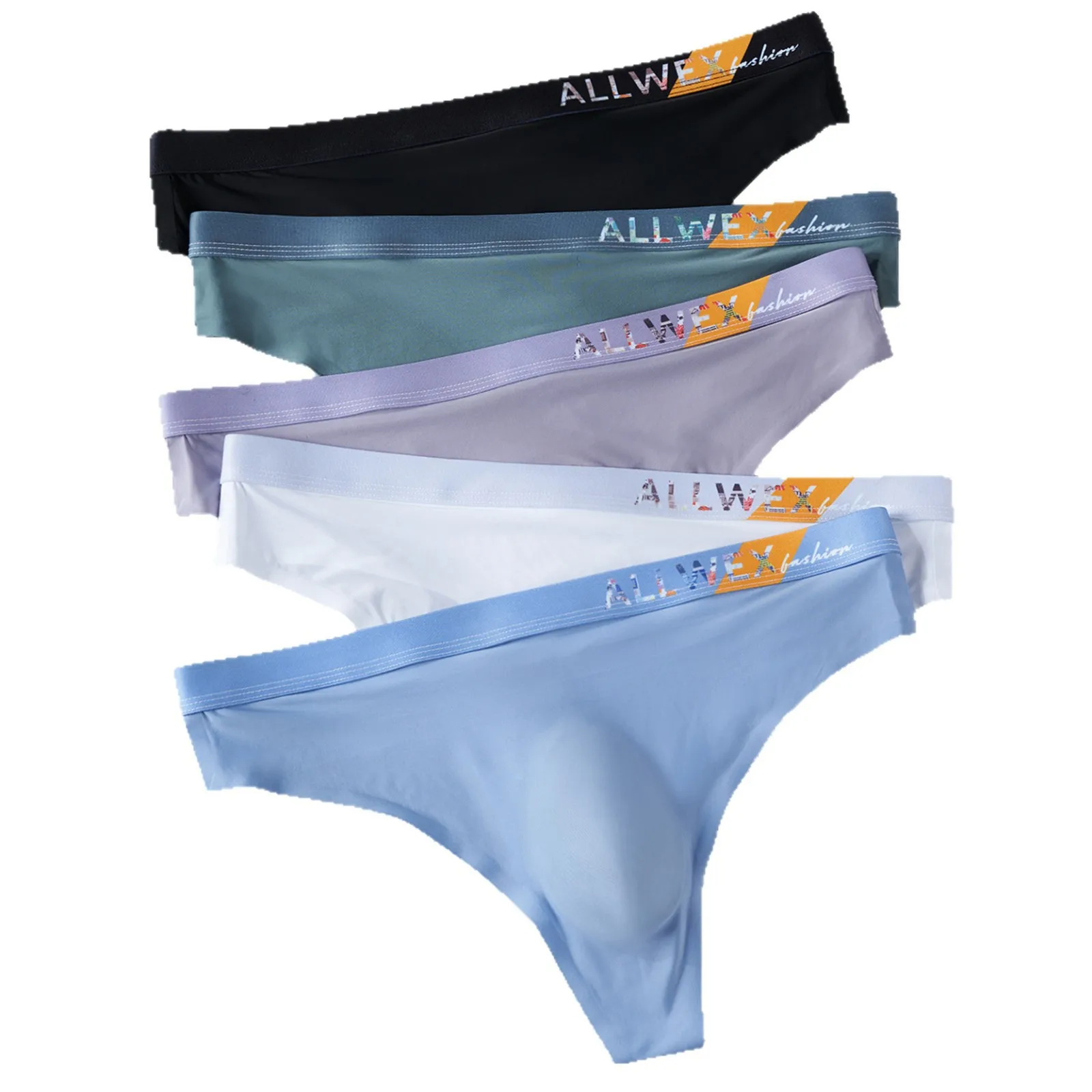 Mens Ice Silk Seamless G-string And Thong Sexy 3D Pouch Low Rise T-Back Underpants Ultra-Thin Breathable Quick Drying Panties image 2
