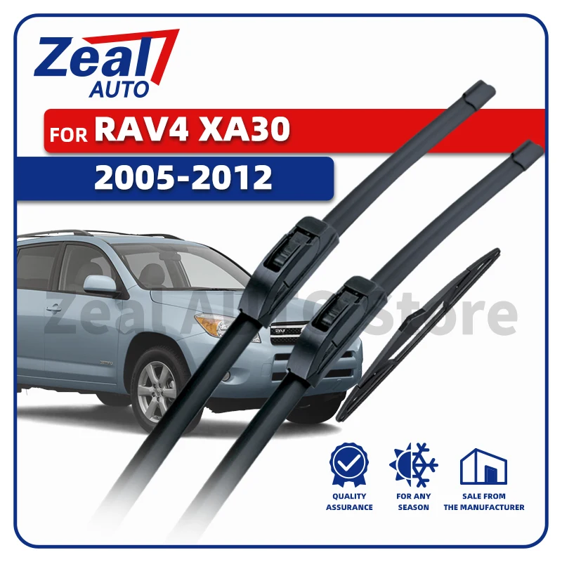 LHD Vorne Hinten Wischer Klingen Für Toyota RAV4 XA30 2005-2012 2006 2007 2008 2010 2011 3pc Windschutzscheibe fenster Zubehör 24 "17" 12"