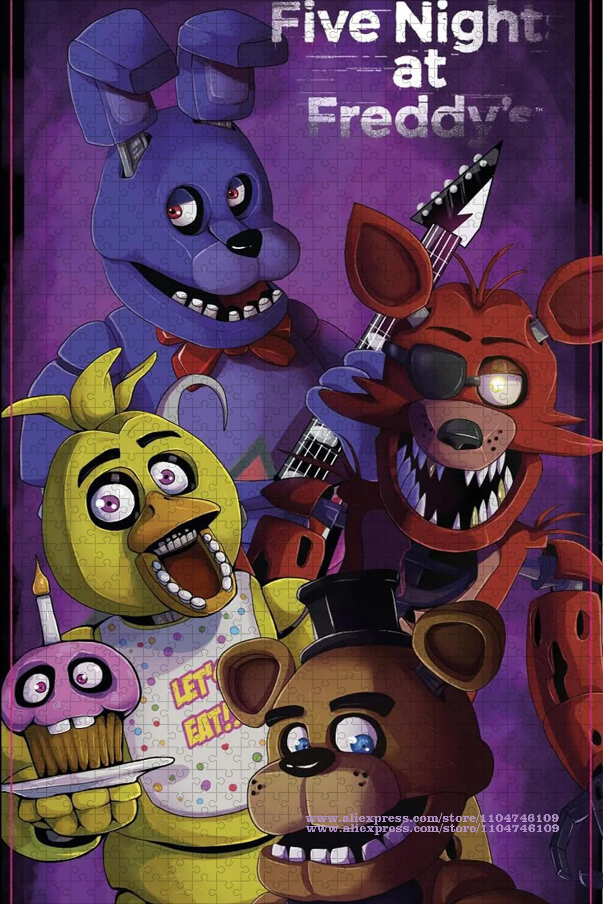 Rompecabezas de la serie Five Nights At Freddy, rompecabezas de dibujos animados de Anime, rompecabezas de inteligencia para niños de 108/200/300/500/1000/1500 Uds.