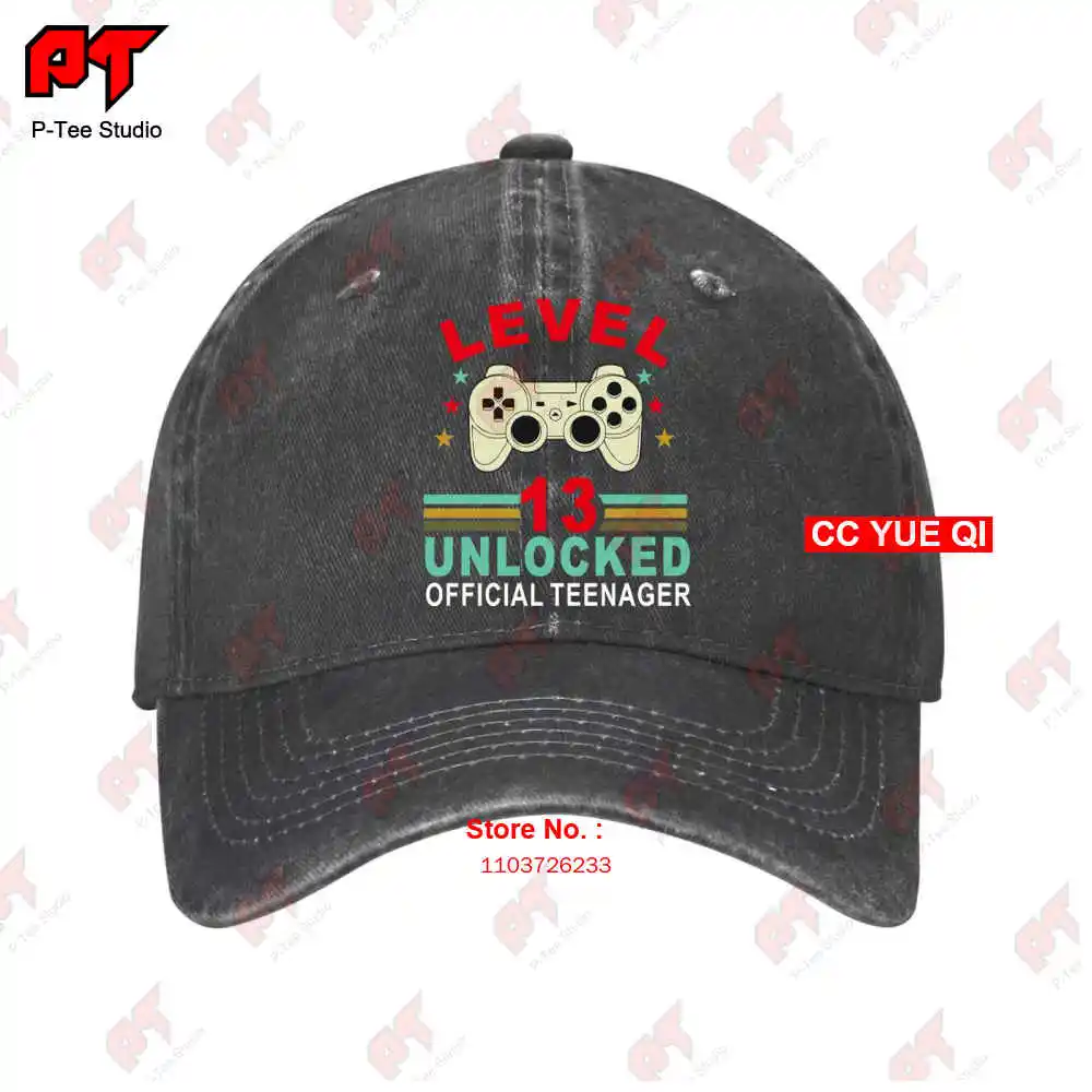 Level 13 Unlocked Teenager 13Th Birthday Baseball Caps Truck Cap WFFQ