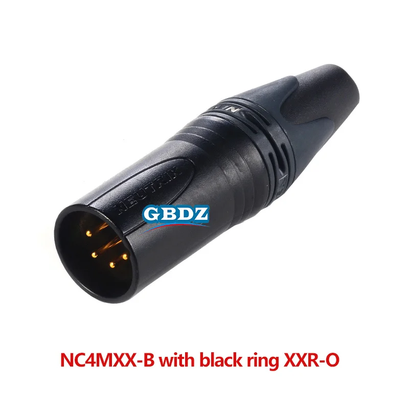 

NEURITK XLR Male Plug NC4MXX 4-Core With Color Ring Tail Sleeve For Encoding And Identifying XLR Audio Connector For Diy Cable