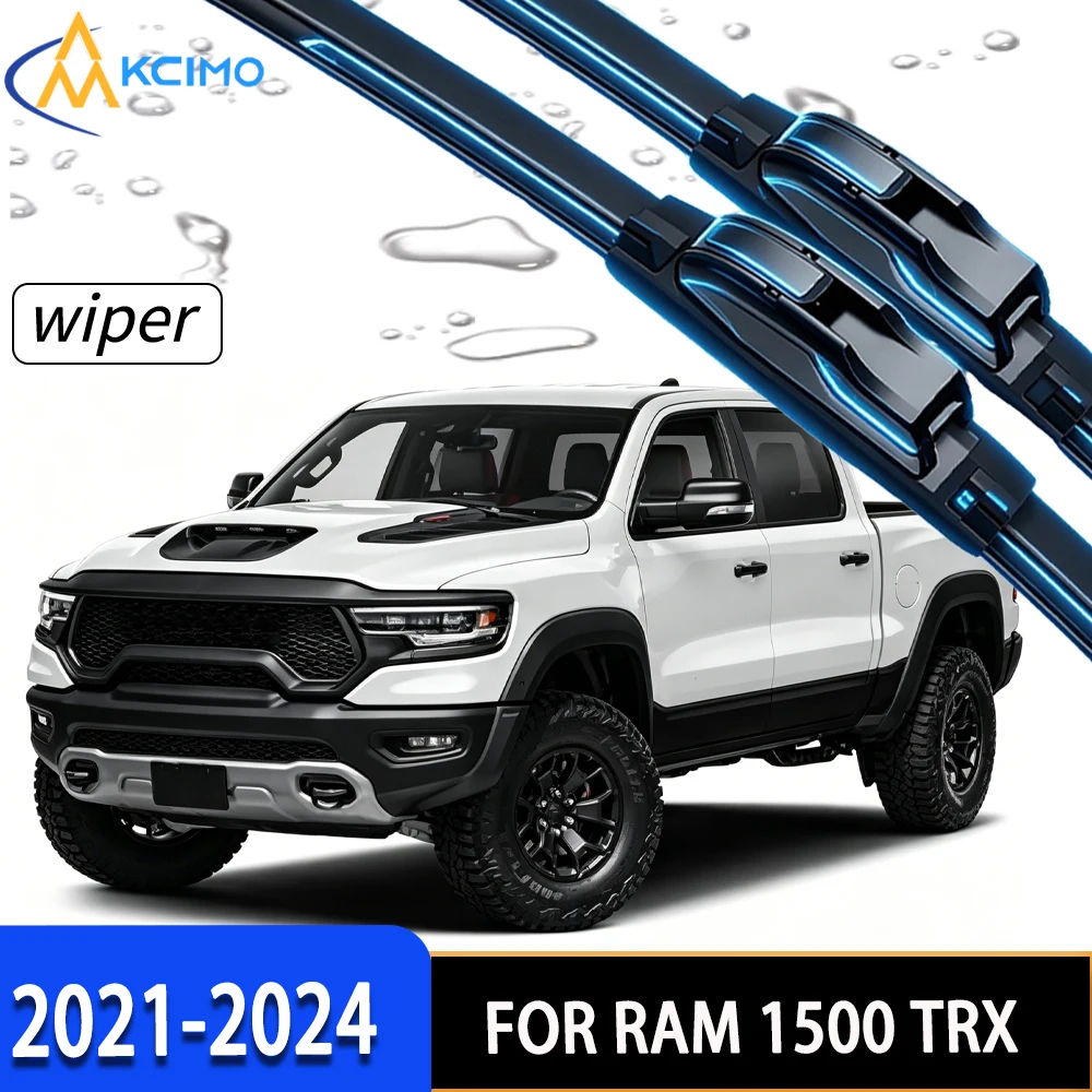 High Performance Front Windscreen Wiper Blades for RAM 1500 TRX 2021-2024, Premium High-Density Rubber