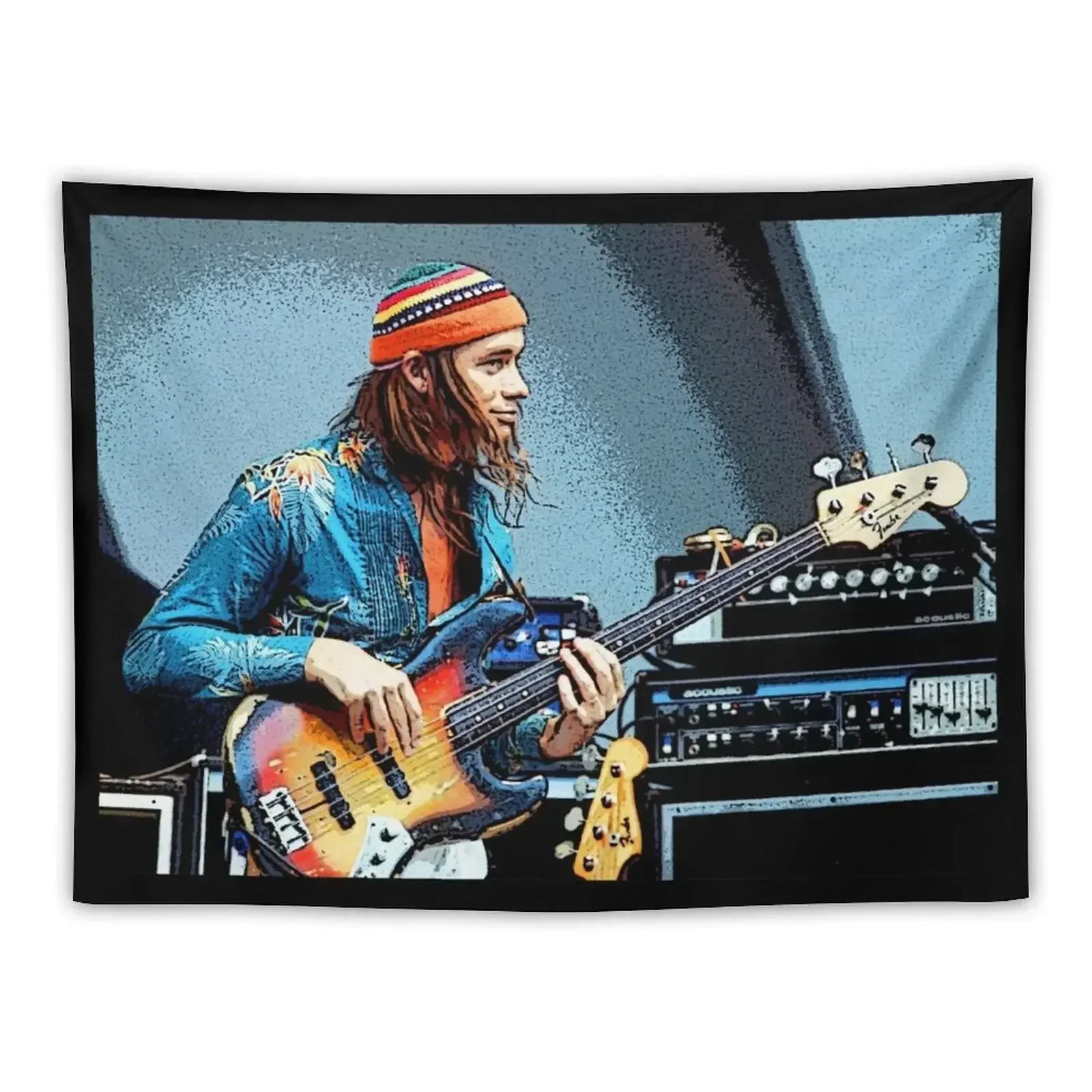 

Jaco Pastorius Bassist Tapestry Mushroom Anime Decor Wall Deco Tapestry