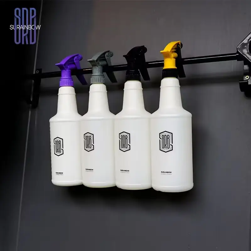 Garrafa de spray cilíndrica de névoa de água ultrafina para carro HDPE Spray resistente a produtos químicos Regador de lavagem automática, garrafa de spray resistente