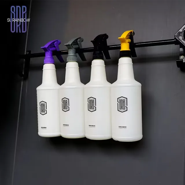 Cylindryczna butelka z rozpylaczem o bardzo drobnej mgiełce wodnej HDPE, odporna na chemikalia, konewka z rozpylaczem samochodowym, wytrzymała butelka z rozpylaczem