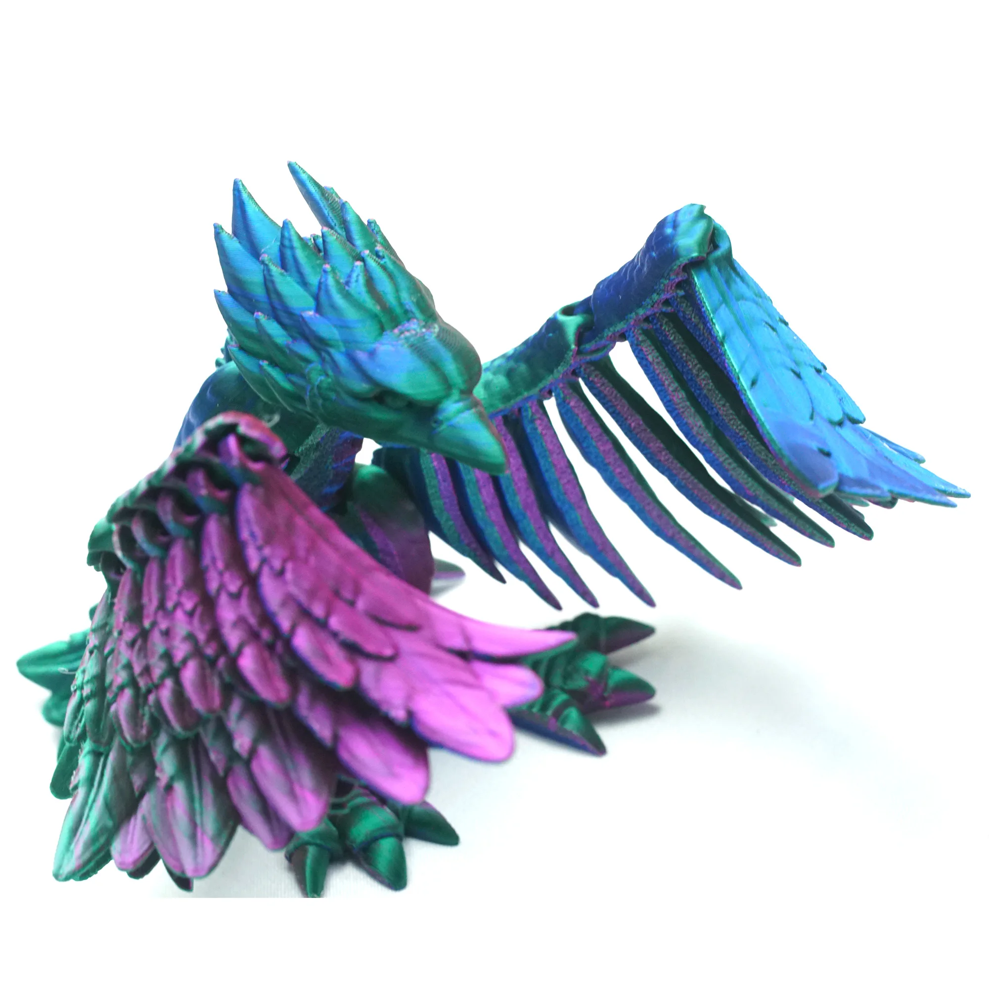 3D printed phoenix, animal toys, home, room, car decoration, desktop ornaments, and free movement of joints