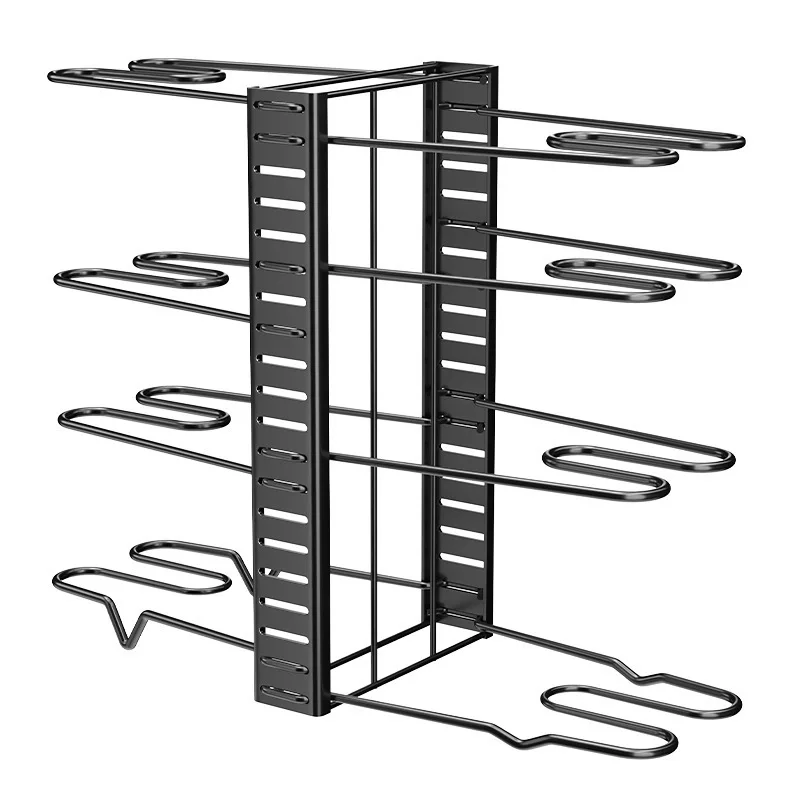 kitchen storage rack multi-layer adjustable Kitchenware layered pot storage rack sink cabinet organizing shelf
