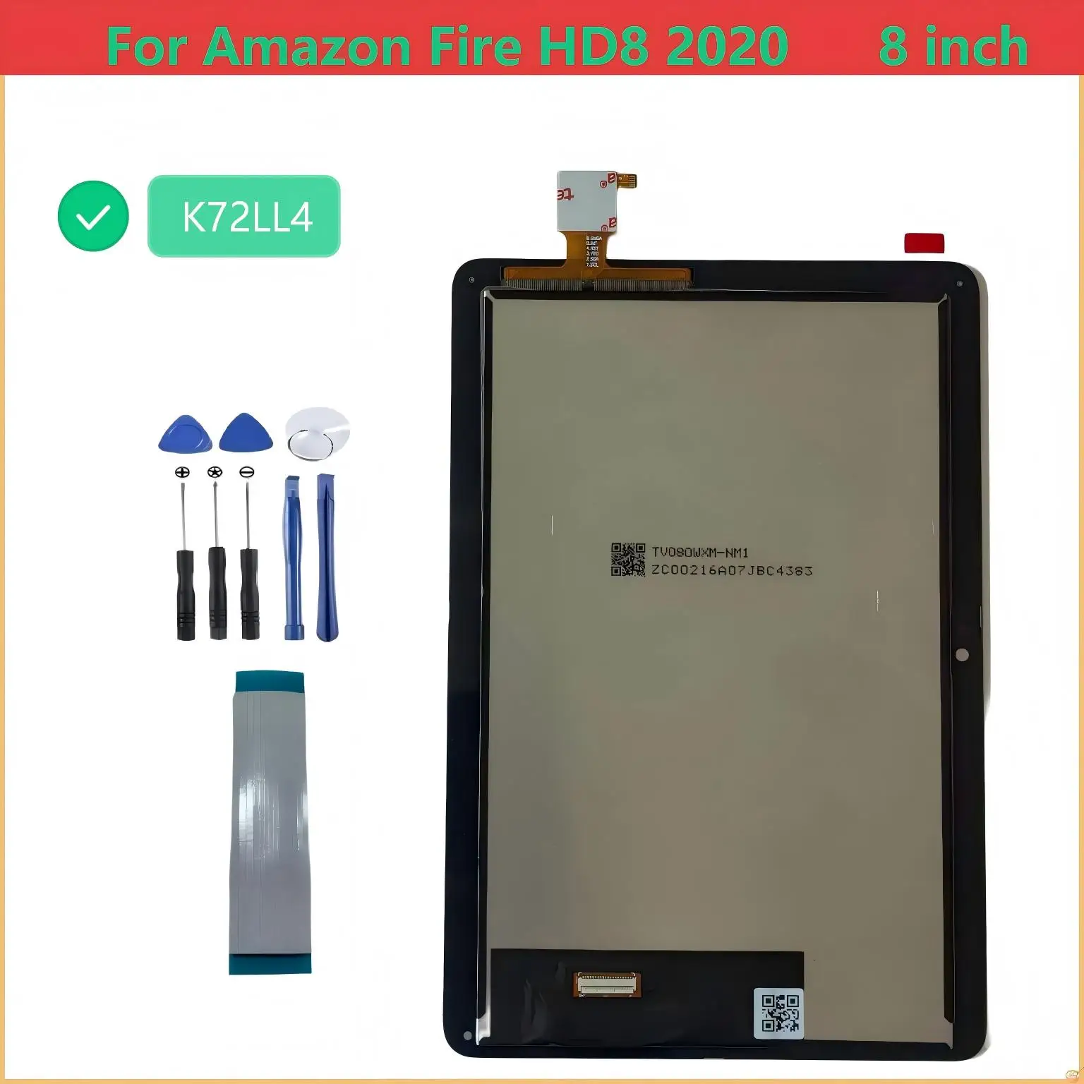 NEW AAA For AmazXX Fire HD8 HD 8 HD8 Plus HD8+ 2020 10th Gen K72LL4 LCD Display Touch Screen Digitizer Assembly