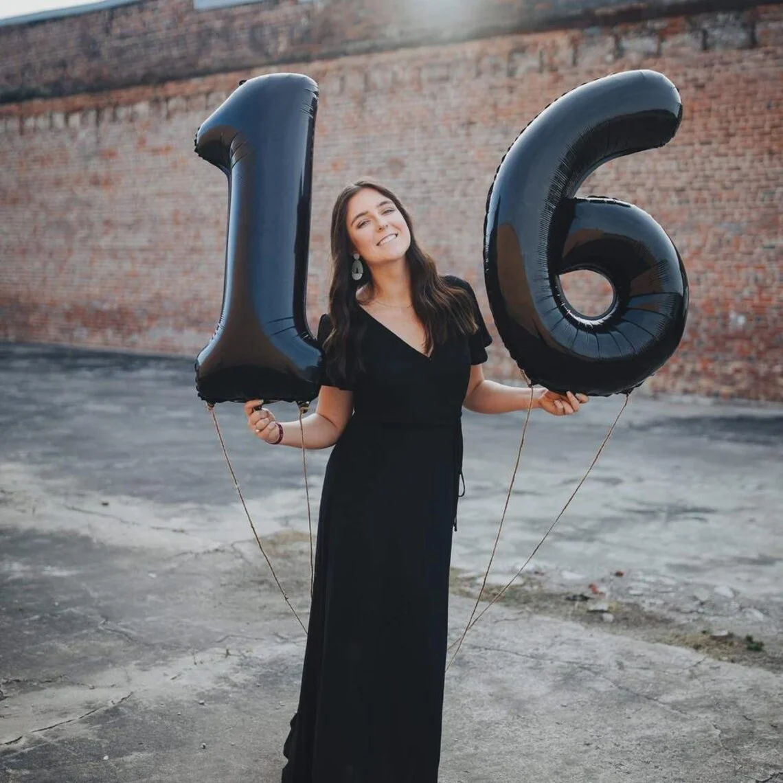 1bag 32inch 16 30 40 50 60 Number Balloon Hanging Foil Balloons Happy Birthday Party Anniversary Adult Birthday Party Decoration
