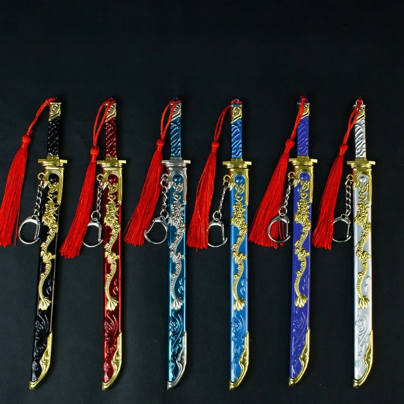 22cm New Game Figure Peripheral Toy Sword Metal Model Craftsmanship Props Desktop Decoration Ornaments Birthday Gifts Toys