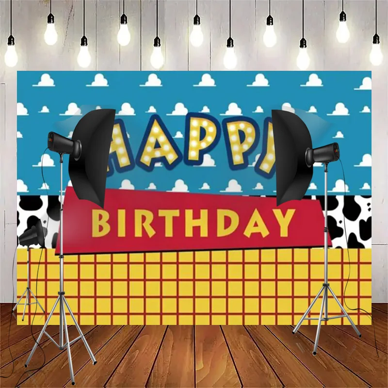 Building Blocks Party Decorations Backdrop For Photography Birthday Children Kids Building Background Photo Studio Shoot SA-02