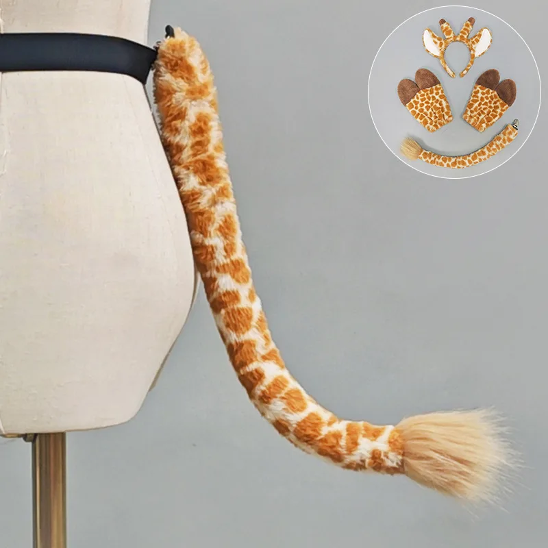 Halloween Deer Costume Set Hooves Tail Headband Animal Accessory for Woman Man Cosplay Reindeer Dress up Party - view 5