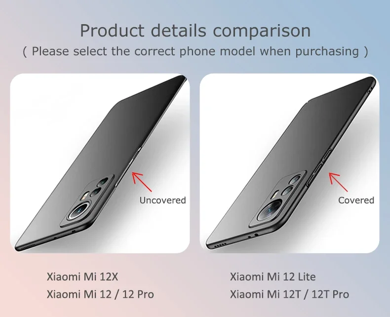 Cases For XIAOMI Mi 12 12X 12T Pro Mi12 Lite 5G Hard Plastic Shockproof Cover Luxury Lightweight Ultra Slim Matte Case Covers