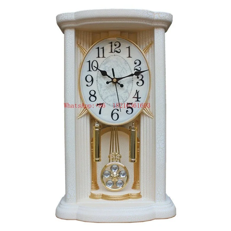 

Bedroom silent quartz clock, European retro clock, living room Chinese clock