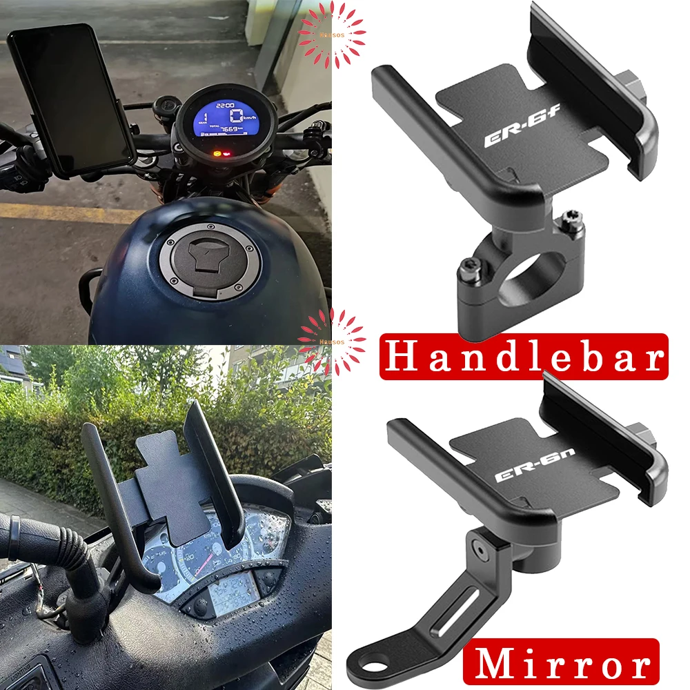 

For Kawasaki ER6F ER6N ER 6F 6N Motorcycle Accessories Universal Mobile Phone Holder GPS Stand Bracket 4-6.5 Inch Screen