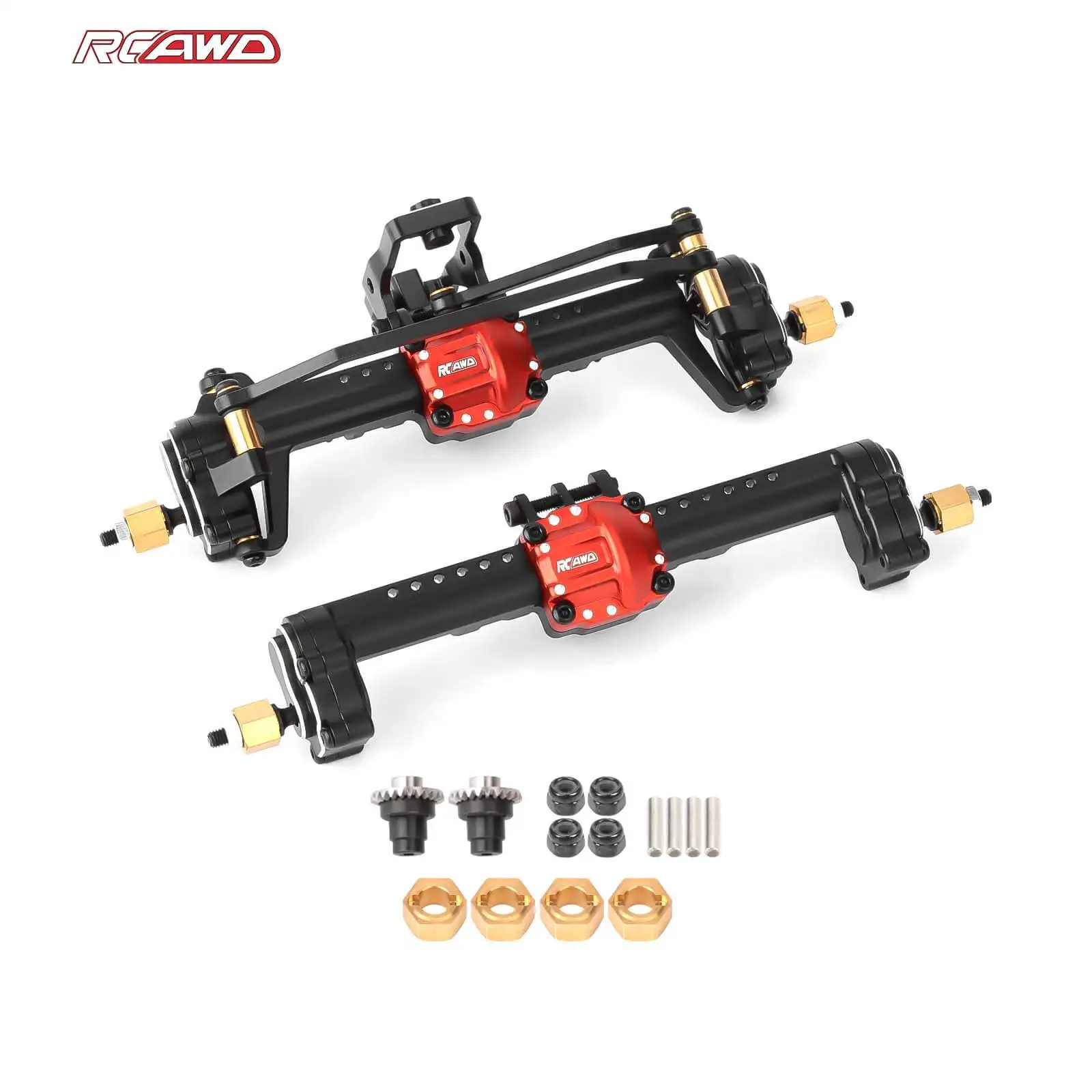 RCAWD +10mm Front Rear TRX4M Differential Portal Axles Assembly Diff Locker for Traxxas TRX-4M 1/18 RC Crawler Upgrade Parts