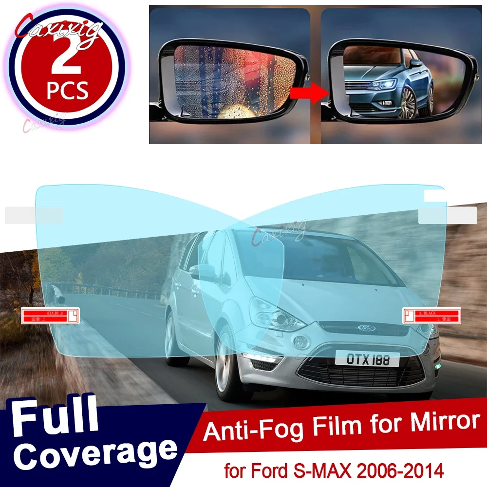 

For Ford S-Max MK1 2006~2014 Smax S max Full Cover Anti Fog Film Rearview Mirror Anti-Fog Films Car Sticker Accessories