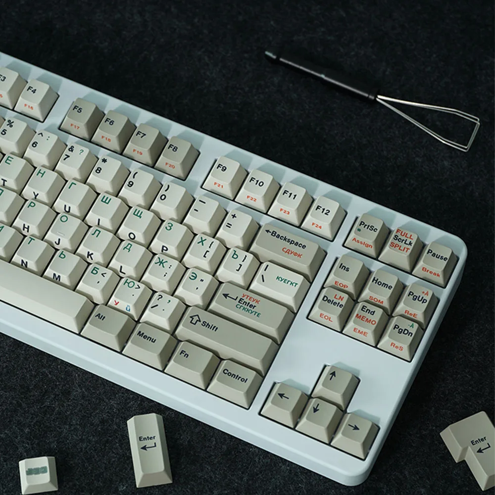 141 Keys Cherry Original PBT Keycaps Dye Sublimation 65 75 84 9 100 Mechanical Keyboard Russian Korean Language Key Caps