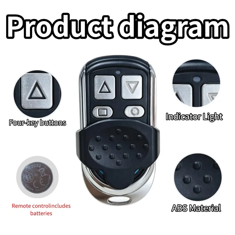Warehouse Wholesale Price 433Mhz Cloning Duplicator Key Garage Gate Door Opener Remote Control Clone Learning Code Cloning Code