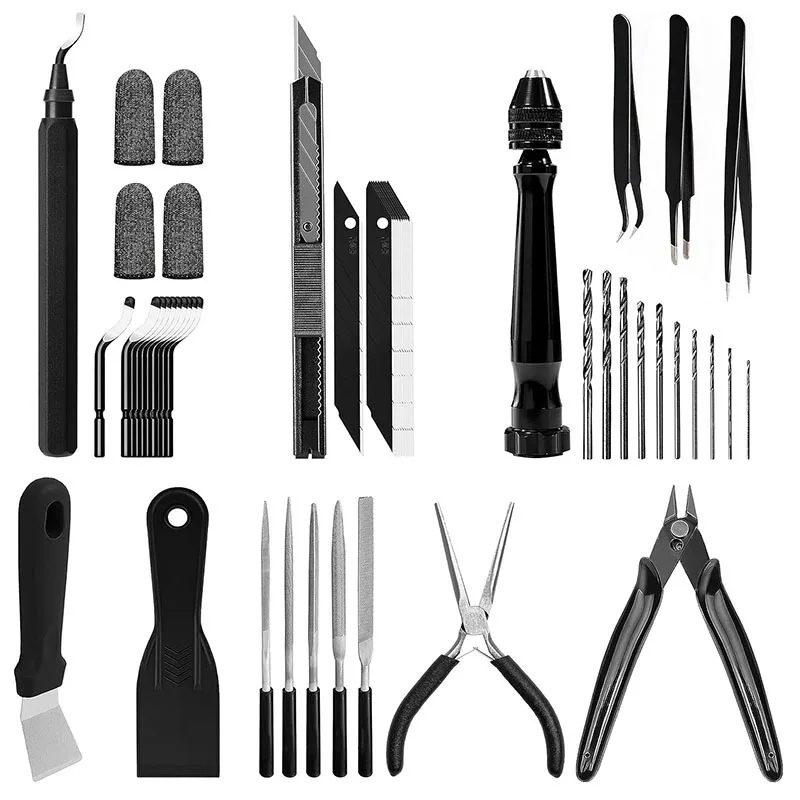 

Black 3D Printer Tool Kit Starter Set Entry Level Tools