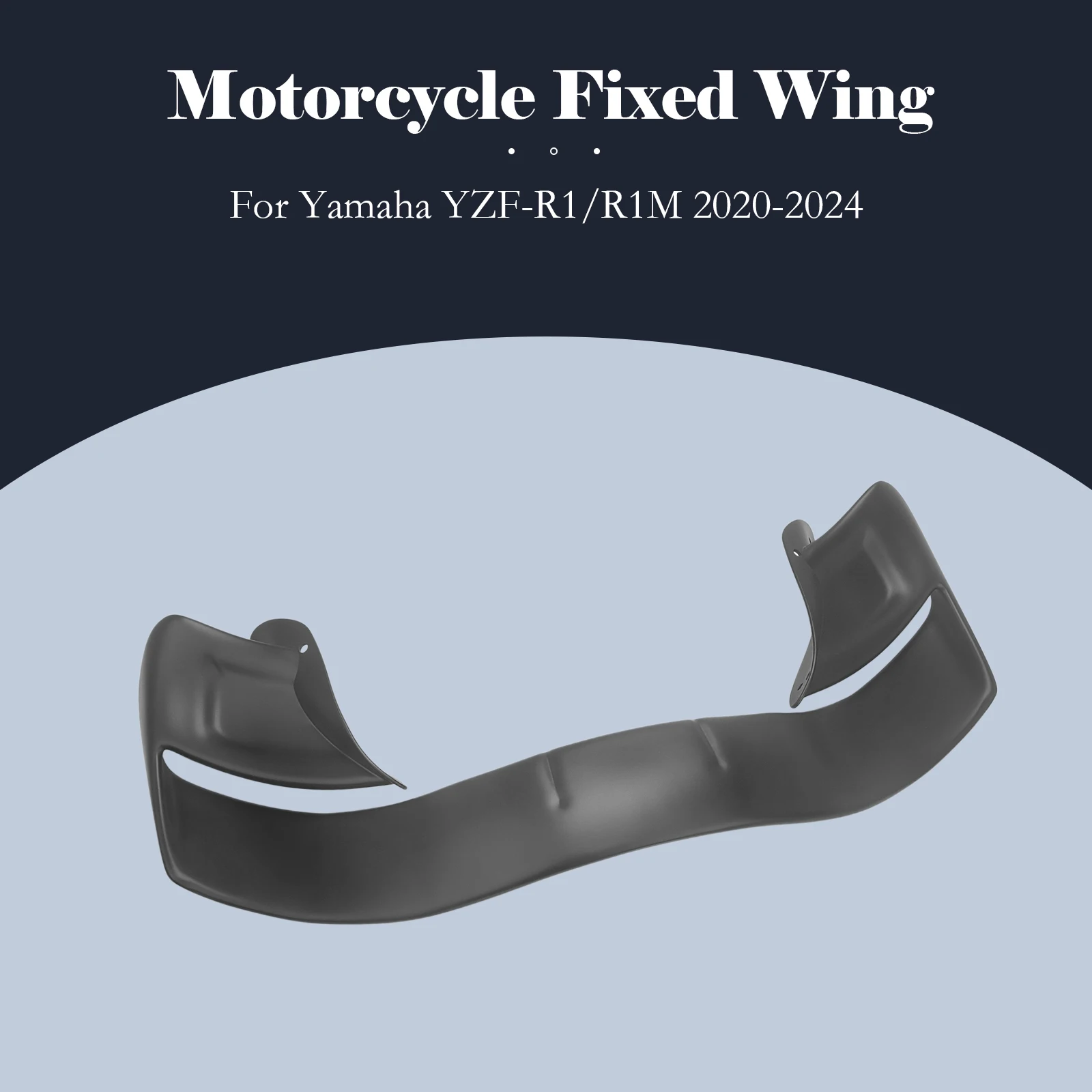Für Yamaha R1 R1M 2020-2024 NEUE Winglets Spoiler Carbon GP Flügel Frontverkleidung Fester Flügel Downforce Moto Teile ABS Montiert