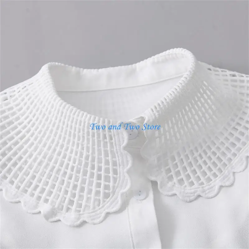 

HX6F Floral Embroidered Detachable Collar With Peplum Friendly Detachable Collar Fashion Add On For Prom Wear