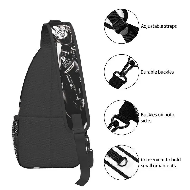 Mochila de carreras de motocicleta personalizada para hombre, bolsos de hombro a la moda, bandolera de pecho, mochila de viaje, mochila de día