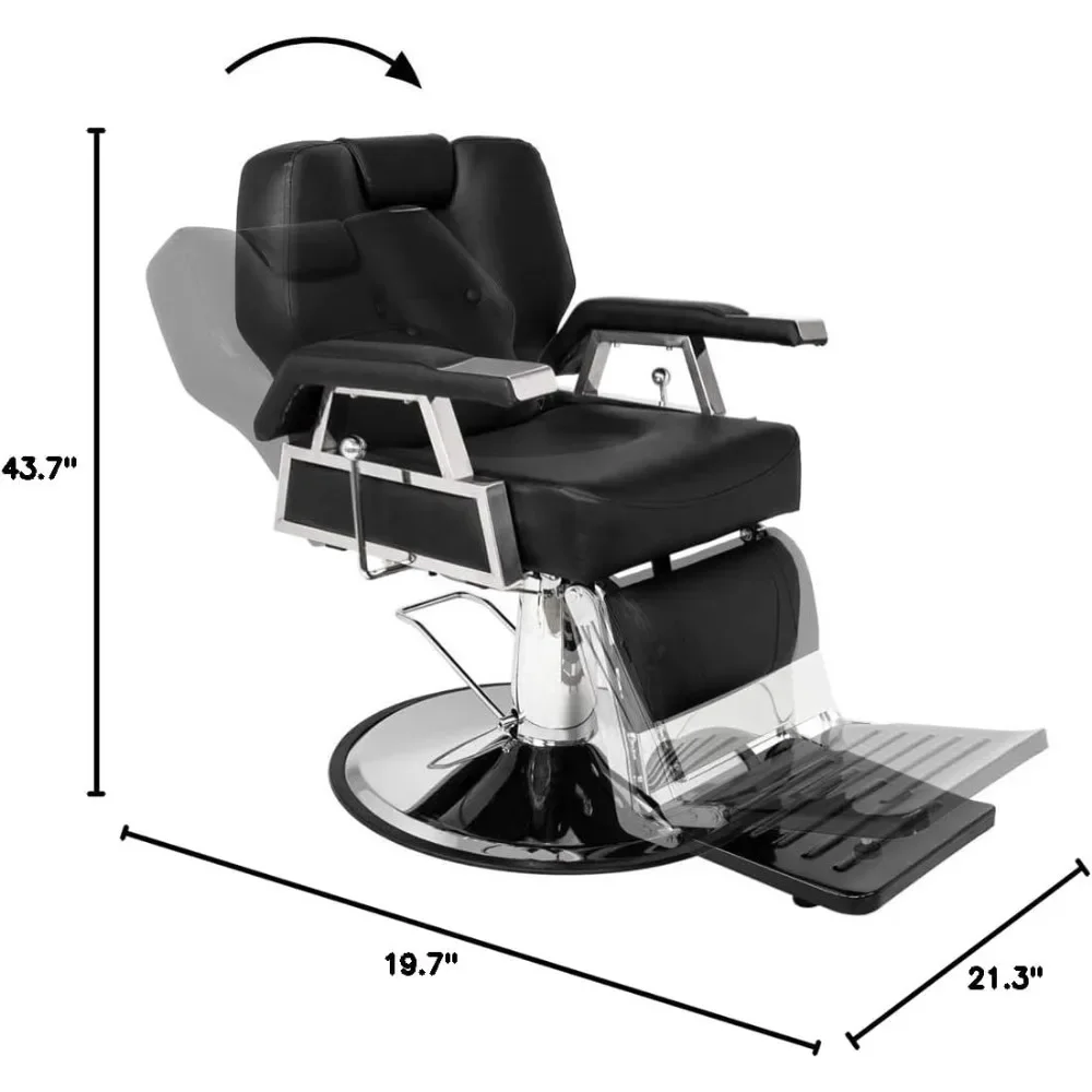 Barber Chair Heavy Duty Reclining Salon Chair for Hair Stylist, All Purpose Hairdressing Chair, Barbershop Tattoo