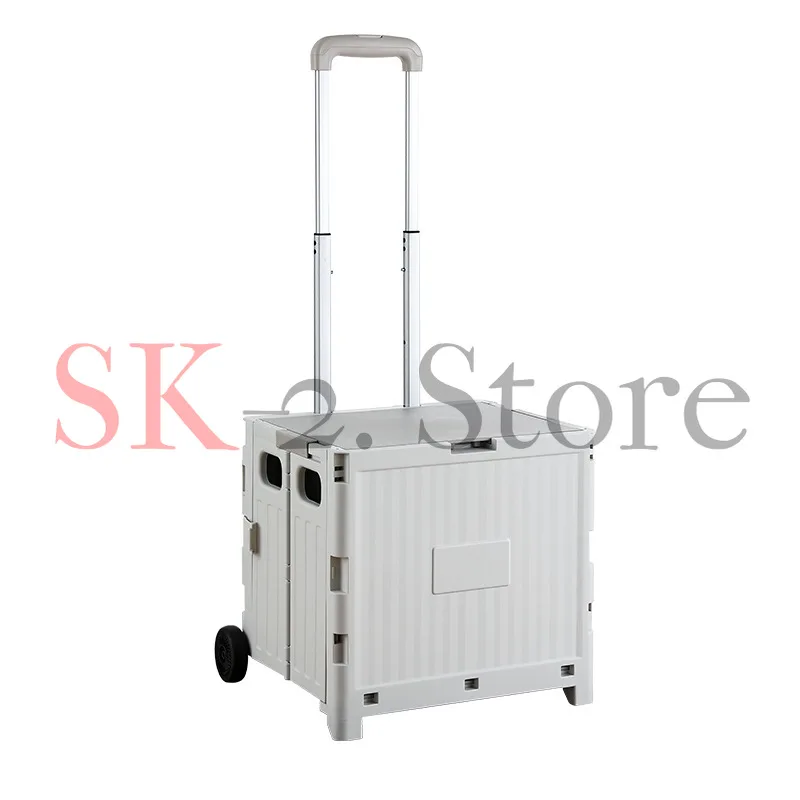 Shopping trolley trolley household hand-pulled mini portable foreign trade supermarket shopping cart camping camping folding box