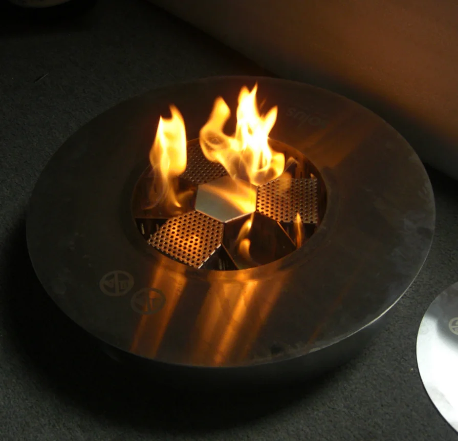 8 Liter Chemine Round Ethanol Fire Pit Freestanding Fireplace Outdoor Use