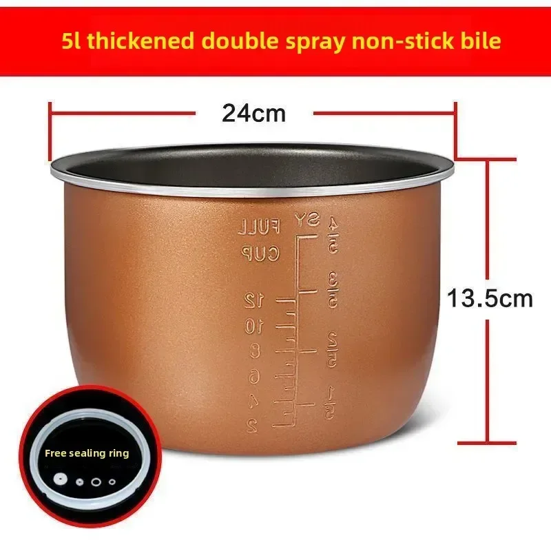 6L Electric Pressure Cooker Liner Multicooker Bowl Liter Non-stick Pan Double SprayThickening