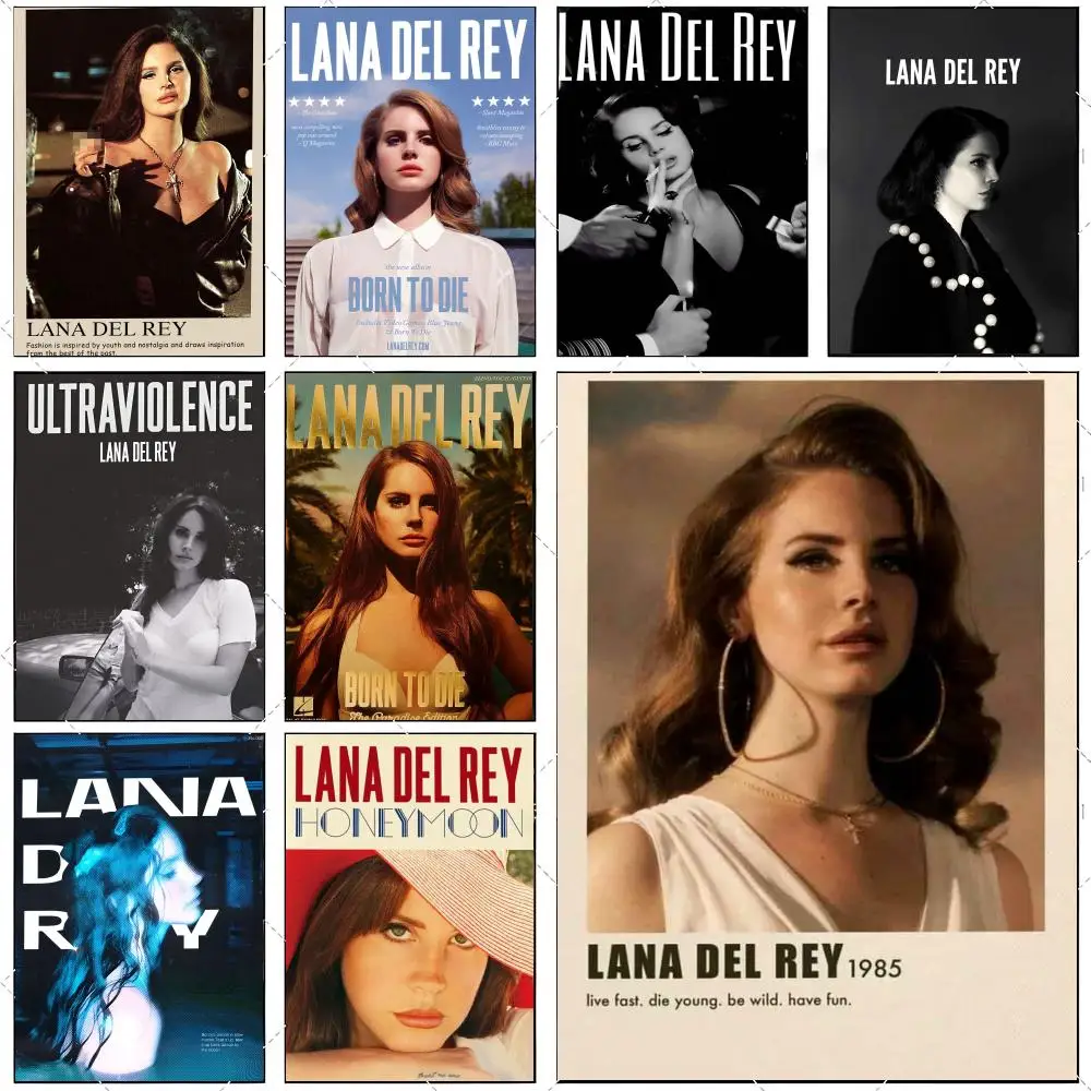 الكلاسيكية البوب L-Lana D-Del Rey ملصق HD الفن للمنزل بار مقهى مسرح السينما ديكور DIY خمر طباعة ل Un