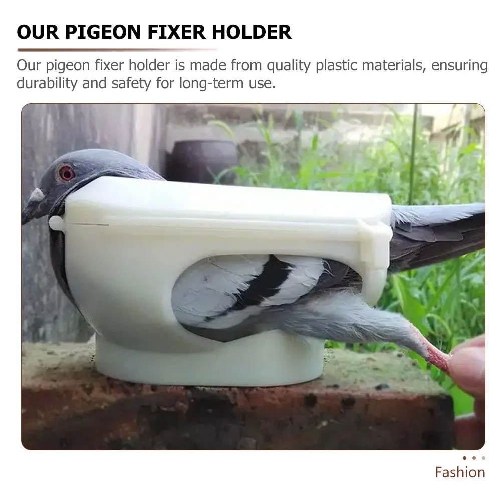 Pigeon Injection Holder Plastic Hollow Construction for Precise Dosage Control Safe Bird Restraint Feeding Observation Pigeon