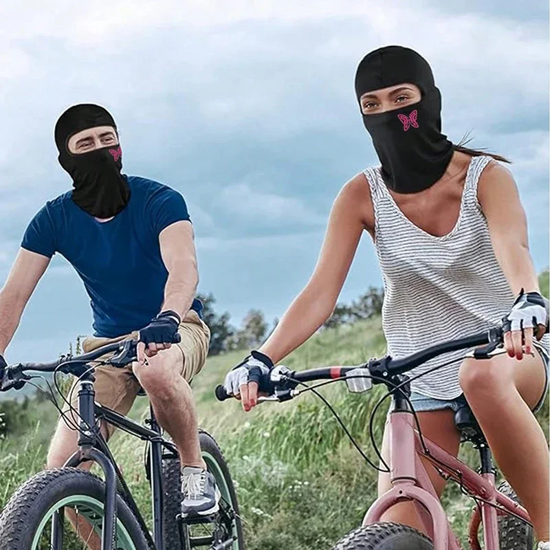 Musion Balaclava-Mütze, Maske, Motorrad, atmungsaktiv, Schmetterling, original bedruckt, schweißabsorbierend, Sonnenschutz, Radfahren und Wandern – Detail 4