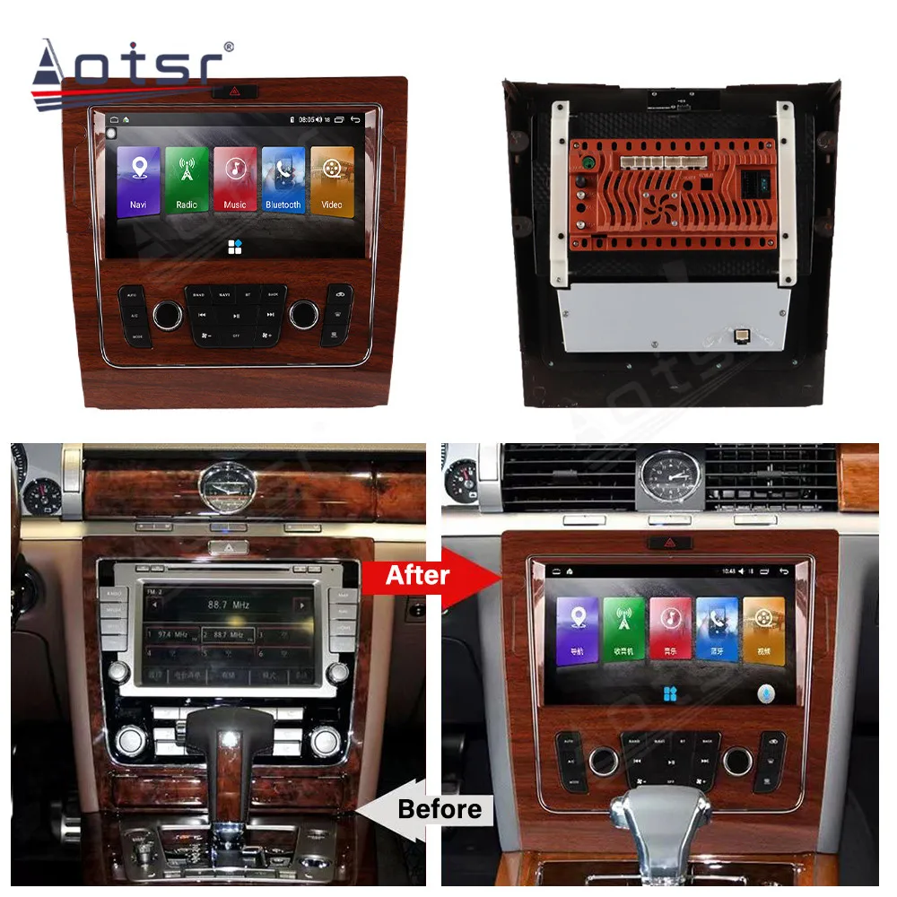 9 Inch Car Radio For VW Volkswagen Phaeton 2004 - 2013 Carplay Android12  Multimedia Player Auto Touch Screen Stereo Head Unit